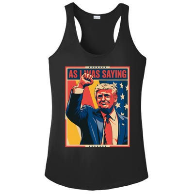 Trump As I Was Saying Trump His Speech Trump Vance Ladies PosiCharge Competitor Racerback Tank