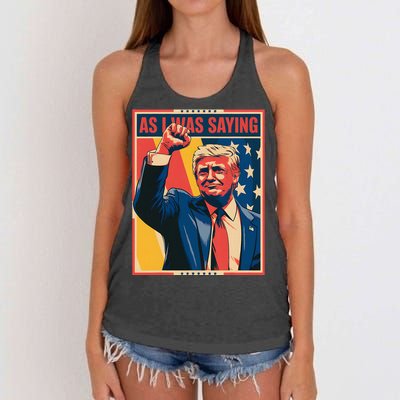 Trump As I Was Saying Trump His Speech Trump Vance Women's Knotted Racerback Tank