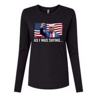 Trump As I Was Saying Trump His Speech Trump Vance Vintage Womens Cotton Relaxed Long Sleeve T-Shirt