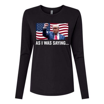 Trump As I Was Saying Trump His Speech Trump Vance Vintage Womens Cotton Relaxed Long Sleeve T-Shirt