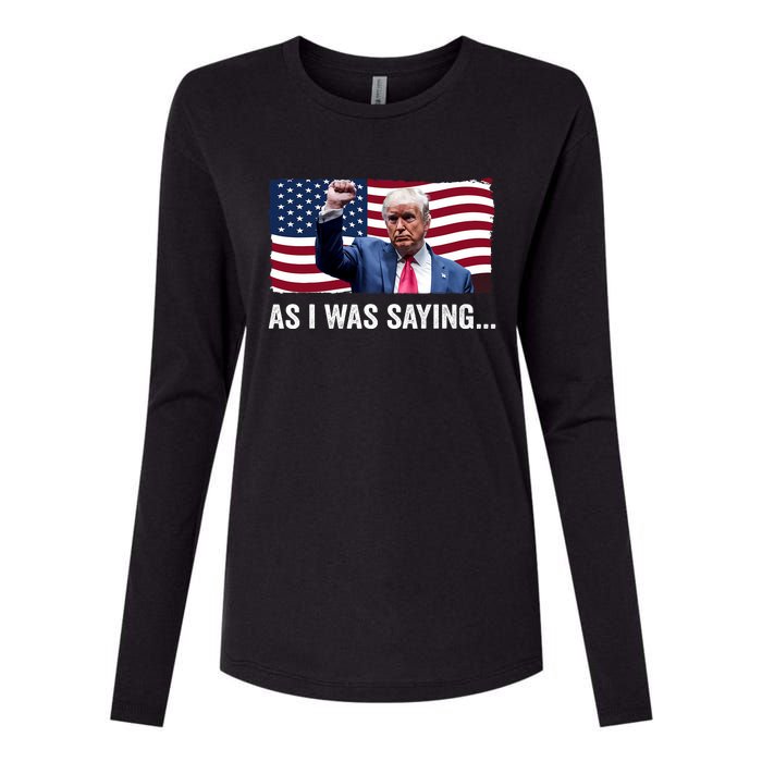 Trump As I Was Saying Trump His Speech Trump Vance Vintage Womens Cotton Relaxed Long Sleeve T-Shirt