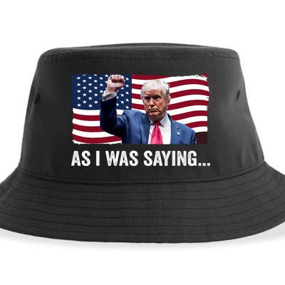 Trump As I Was Saying Trump His Speech Trump Vance Vintage Sustainable Bucket Hat