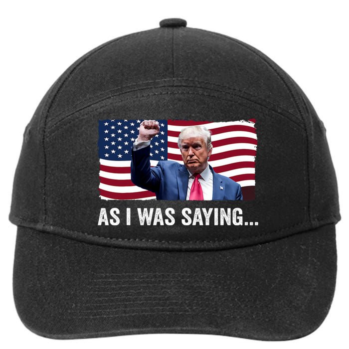 Trump As I Was Saying Trump His Speech Trump Vance Vintage 7-Panel Snapback Hat