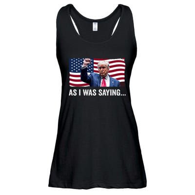 Trump As I Was Saying Trump His Speech Trump Vance Vintage Ladies Essential Flowy Tank