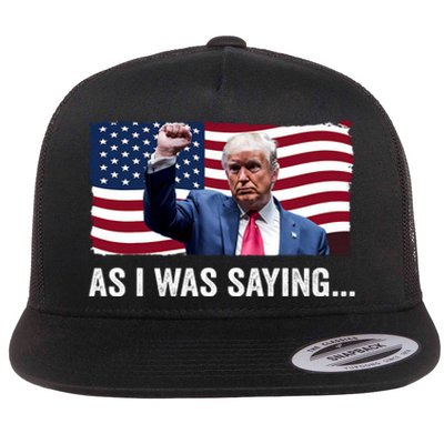 Trump As I Was Saying Trump His Speech Trump Vance Vintage Flat Bill Trucker Hat