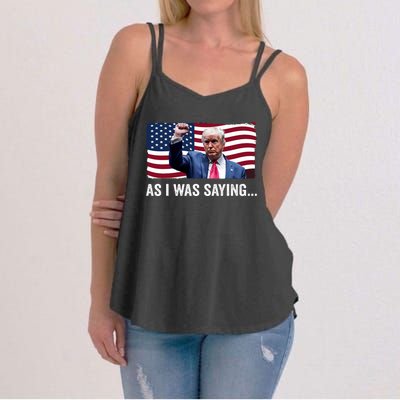 Trump As I Was Saying Trump His Speech Trump Vance Vintage Women's Strappy Tank