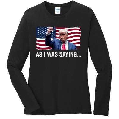 Trump As I Was Saying Trump His Speech Trump Vance Vintage Ladies Long Sleeve Shirt