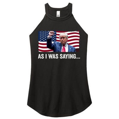 Trump As I Was Saying Trump His Speech Trump Vance Vintage Women's Perfect Tri Rocker Tank