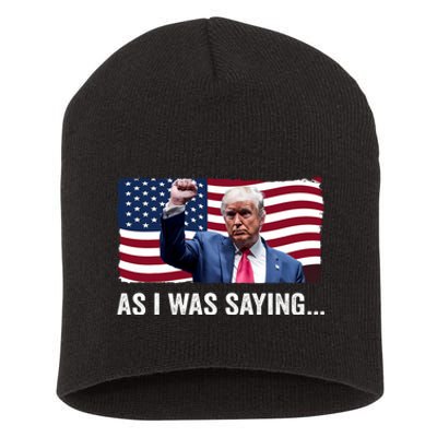 Trump As I Was Saying Trump His Speech Trump Vance Vintage Short Acrylic Beanie