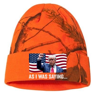 Trump As I Was Saying Trump His Speech Trump Vance Vintage Kati Licensed 12" Camo Beanie