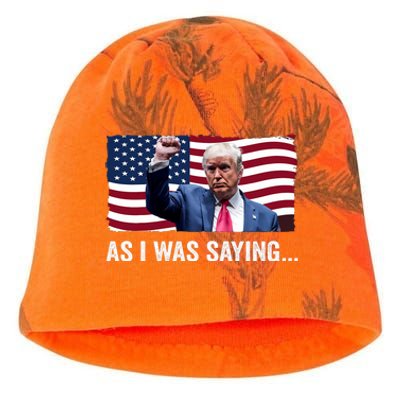 Trump As I Was Saying Trump His Speech Trump Vance Vintage Kati - Camo Knit Beanie