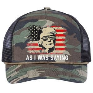 Trump As I Was Saying Trump His Speech Election Vote Retro Rope Trucker Hat Cap