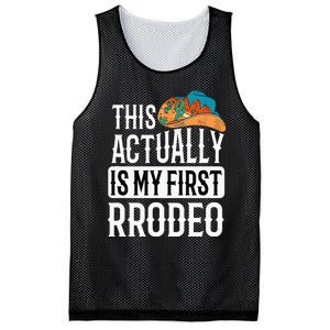 This Actually Is My First Rodeo Mesh Reversible Basketball Jersey Tank