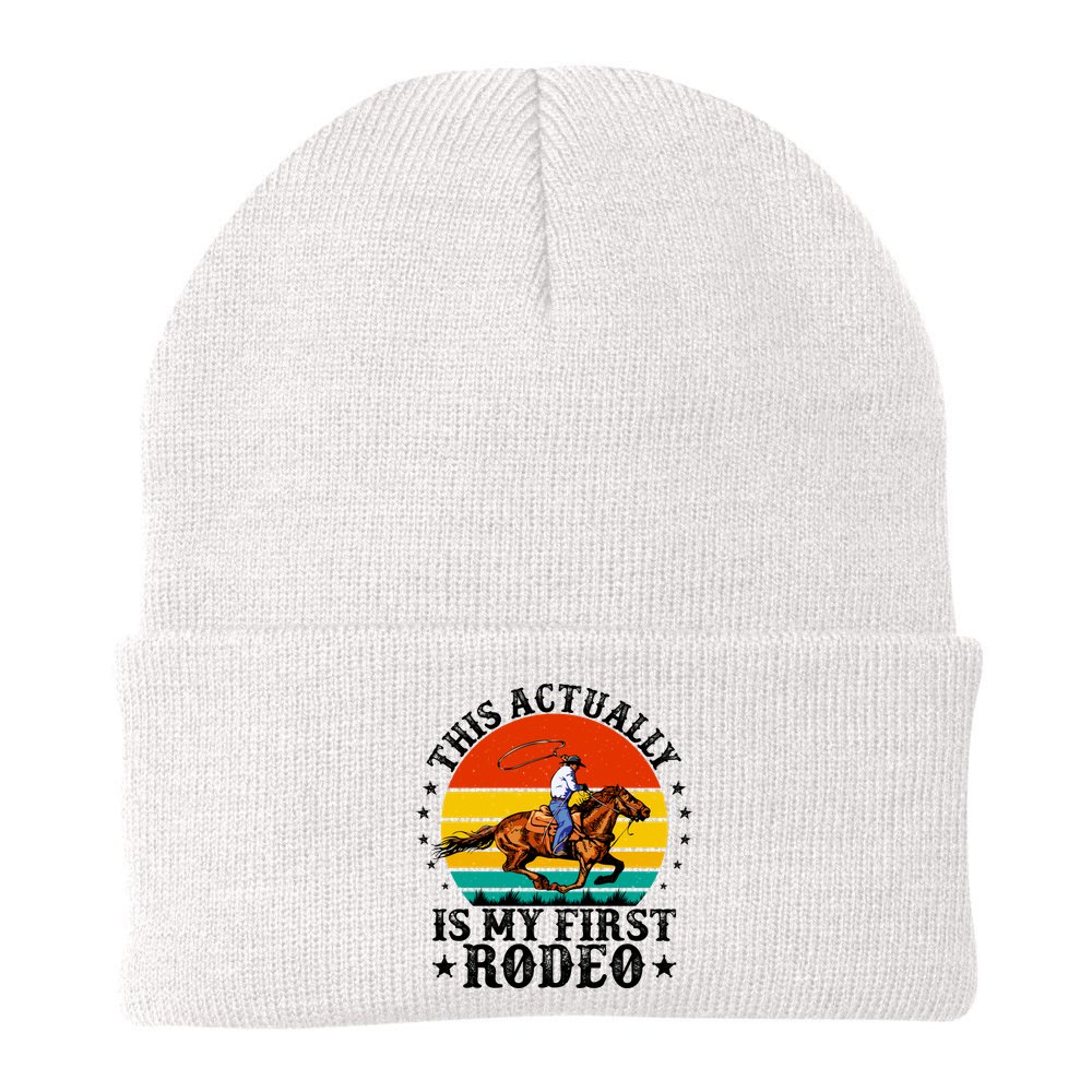 This Actually Is My First Rodeo Country Life Howdy Vintage Beanie