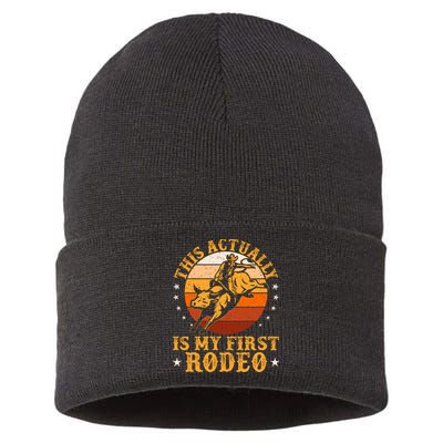 This Actually Is My First Rodeo Country Life Howdy Vintage Sustainable Knit Beanie
