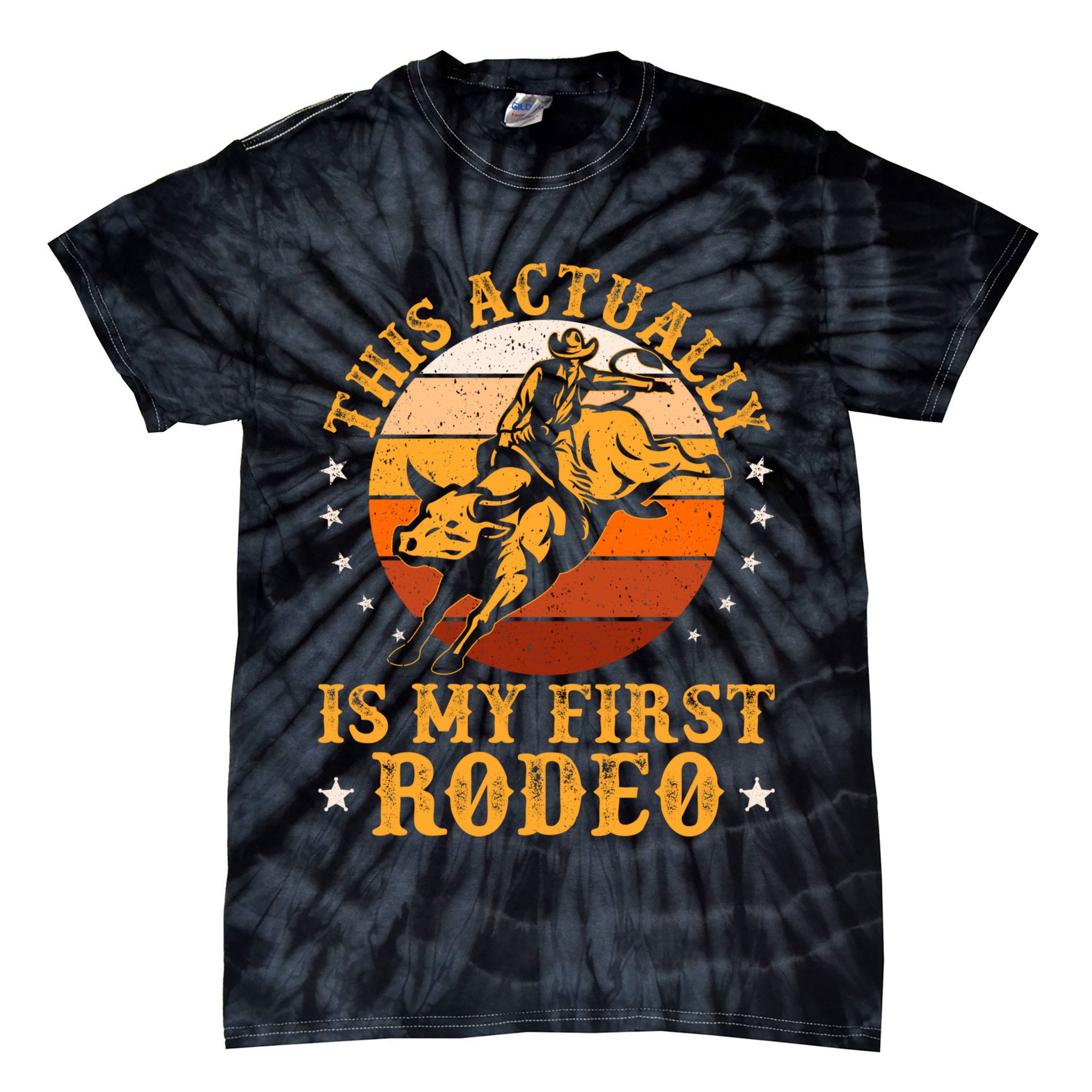 This Actually Is My First Rodeo Country Life Howdy Vintage Tie-Dye T-Shirt