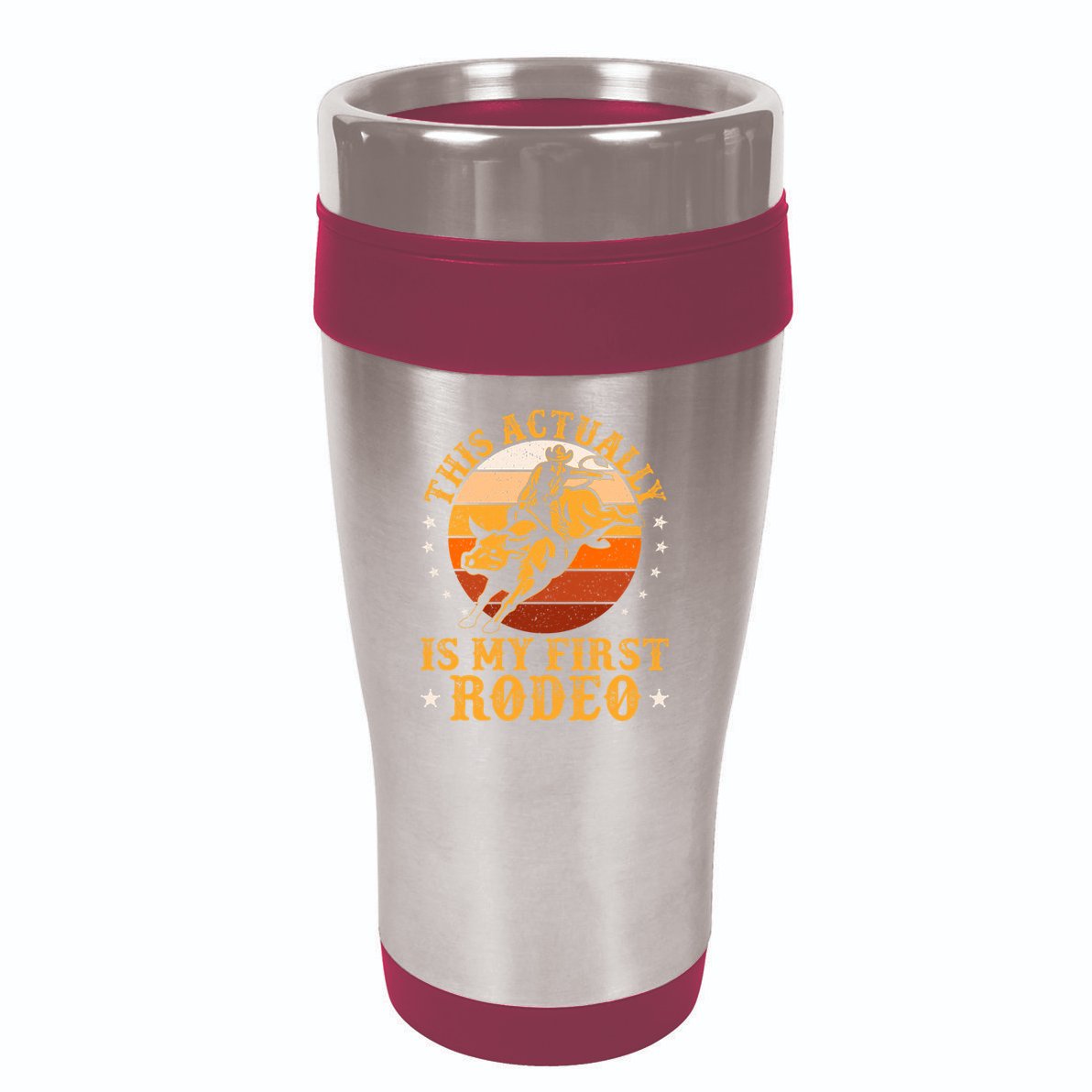 This Actually Is My First Rodeo Country Life Howdy Vintage 16oz Travel Tumbler
