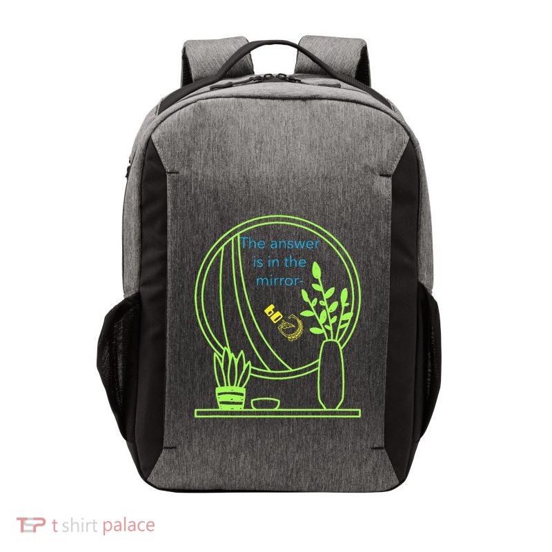 The Answer Is In The Mirror God. Captivating Message Vector Backpack