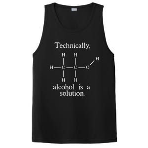 Technically Alcohol Is A Solution Funny Nerd Beer Chemistry PosiCharge Competitor Tank