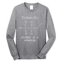 Technically Alcohol Is A Solution Funny Nerd Beer Chemistry Long Sleeve Shirt