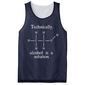 Technically Alcohol Is A Solution Funny Nerd Beer Chemistry Mesh Reversible Basketball Jersey Tank