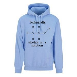 Technically Alcohol Is A Solution Funny Nerd Beer Chemistry Unisex Surf Hoodie