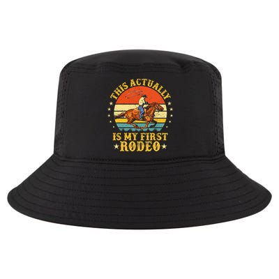 This Actually Is My First Rodeo Country Life Howdy Vintage Cool Comfort Performance Bucket Hat