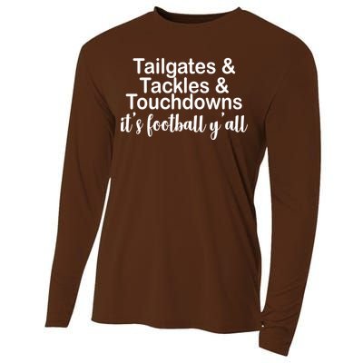 Tailgates Tackles Touchdowns Football All Day Cooling Performance Long Sleeve Crew