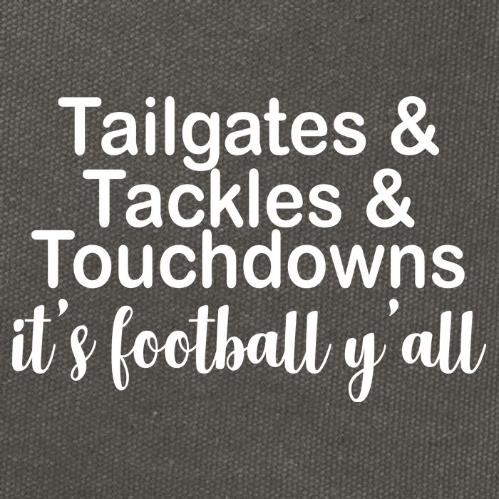 Tailgates Tackles Touchdowns Football All Day Cotton Canvas Backpack