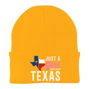 Texan American Just A Who Lives In Texas Cool Gift Knit Cap Winter Beanie