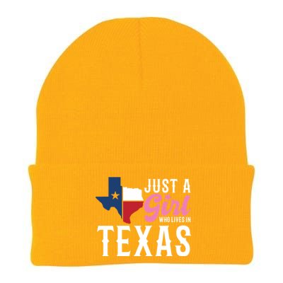 Texan American Just A Who Lives In Texas Cool Gift Knit Cap Winter Beanie