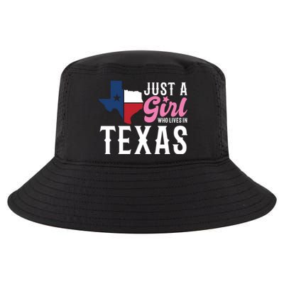 Texan American Just A Who Lives In Texas Cool Gift Cool Comfort Performance Bucket Hat