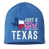 Texan American Just A Who Lives In Texas Cool Gift Sustainable Beanie