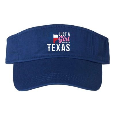 Texan American Just A Who Lives In Texas Cool Gift Valucap Bio-Washed Visor