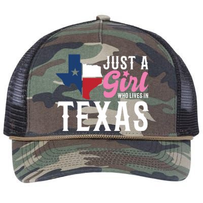 Texan American Just A Who Lives In Texas Cool Gift Retro Rope Trucker Hat Cap