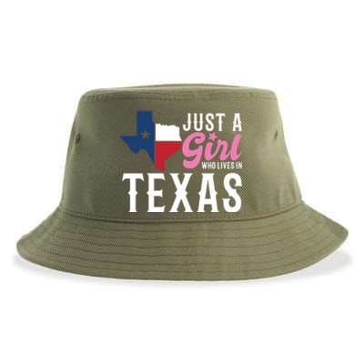 Texan American Just A Who Lives In Texas Cool Gift Sustainable Bucket Hat