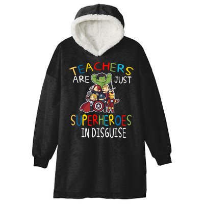 Teachers Are Just Superheroes In Disguise Hooded Wearable Blanket