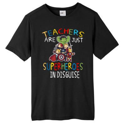 Teachers Are Just Superheroes In Disguise Tall Fusion ChromaSoft Performance T-Shirt