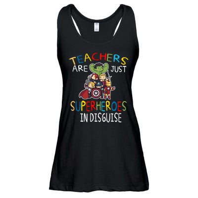 Teachers Are Just Superheroes In Disguise Ladies Essential Flowy Tank