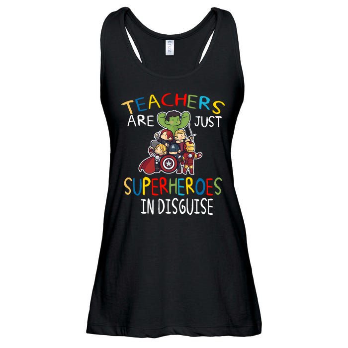 Teachers Are Just Superheroes In Disguise Ladies Essential Flowy Tank