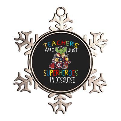 Teachers Are Just Superheroes In Disguise Metallic Star Ornament