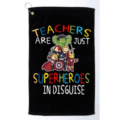 Teachers Are Just Superheroes In Disguise Platinum Collection Golf Towel