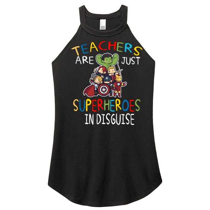 Teachers Are Just Superheroes In Disguise Women's Perfect Tri Rocker Tank