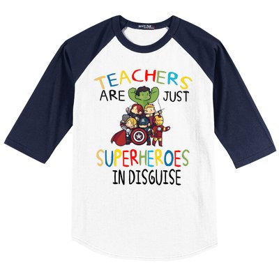 Teachers Are Just Superheroes In Disguise Baseball Sleeve Shirt