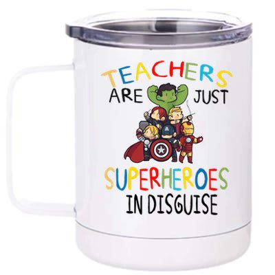 Teachers Are Just Superheroes In Disguise 12 oz Stainless Steel Tumbler Cup