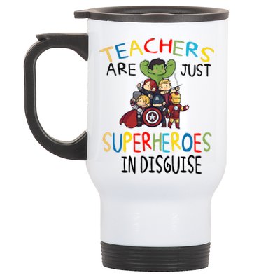 Teachers Are Just Superheroes In Disguise Stainless Steel Travel Mug