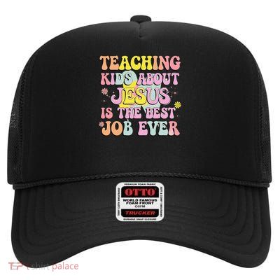 Teaching About Jesus Christian Teacher Ministry Bible High Crown Mesh Back Trucker Hat