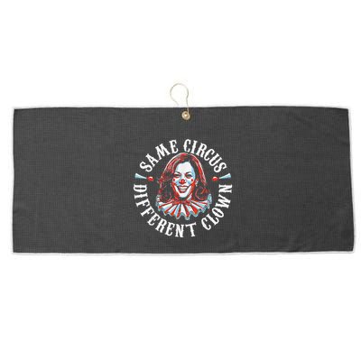 Trump Anti Kamala Harris Same Circus Different Clown Funny Large Microfiber Waffle Golf Towel