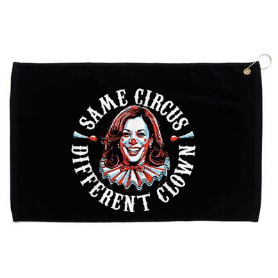 Trump Anti Kamala Harris Same Circus Different Clown Funny Grommeted Golf Towel