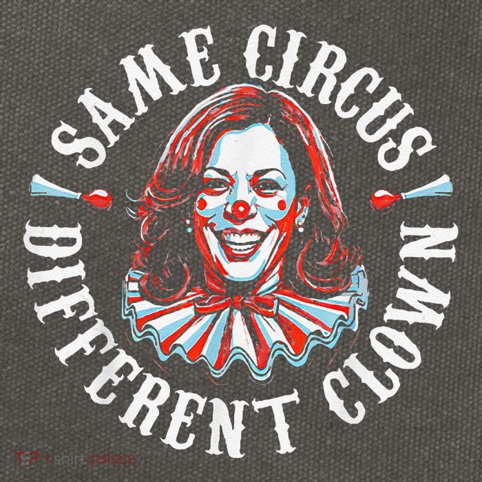 Trump Anti Kamala Harris Same Circus Different Clown Funny Cotton Canvas Backpack